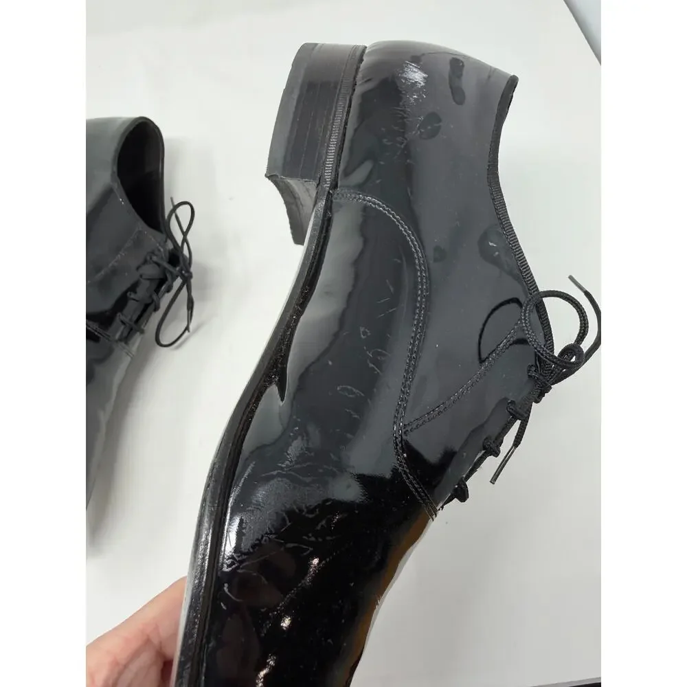 FLORSHEIM Men's Plain Toe Patent Leather Oxford Dress Lace up Shoes 10D